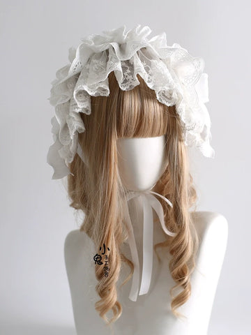 Xiaogui - Doll-Like Lace Lolita Hairband - Headwear