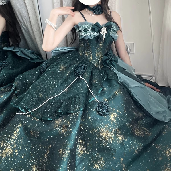 Flora Muse - Cosmic Floating Light Lolita Ball Gown - Formal lolita