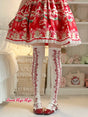 Red bow socks only / One Size