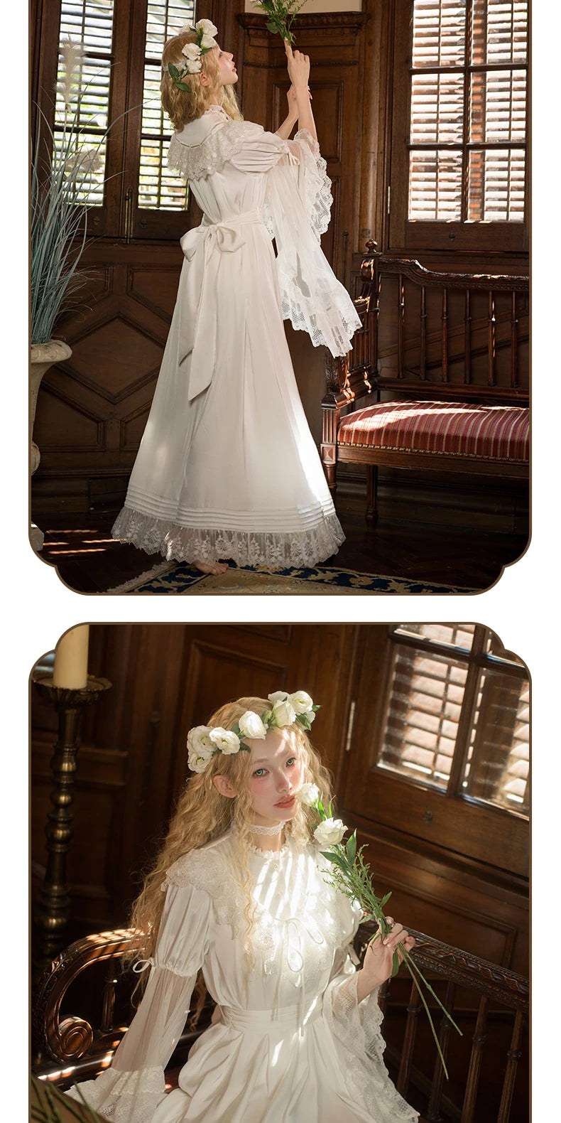 Inmorelli - Jasmine Manor - Edward OP dress with flared lace cuffs
