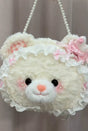 medium pink Mianmian Bear hand-carry