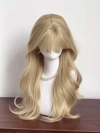 Kunkun Fish - Gilded Gold - Long Platinum Wig - Platinum blonde + wig net
