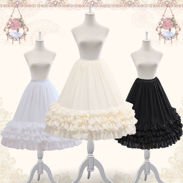 Magic Tower Realm - 70cm Multiple Volume Options Ruffled 4-Layer Adjustable Hoop Petticoat - product image 1