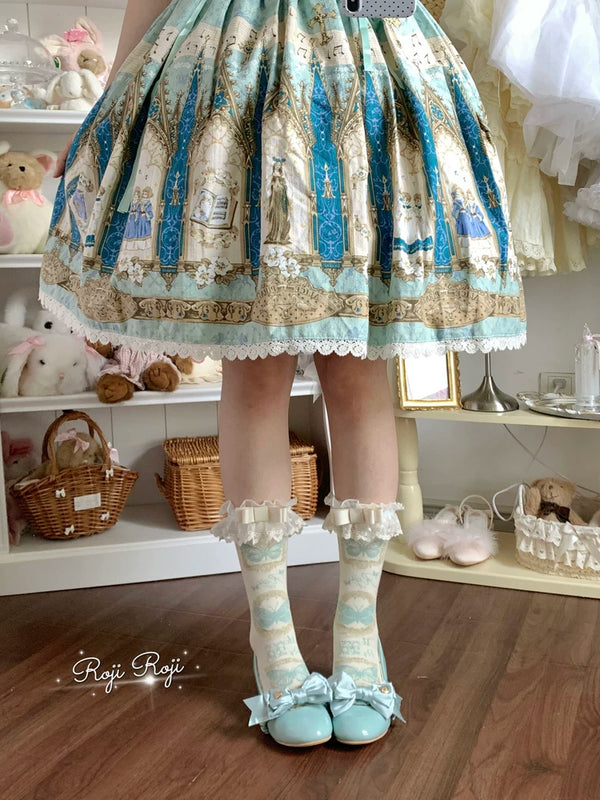 RojiRoji Butterfly Gallery Lace-Trim Bow Ankle Socks — additional product view