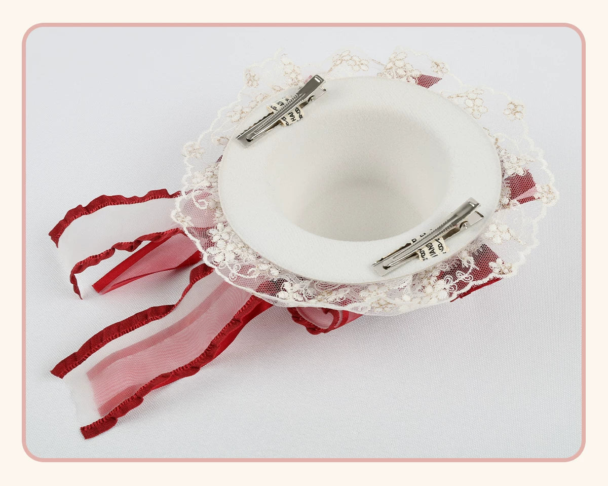 Stardust Rose - Rose Bow Collection - Headwear with red rose motifs