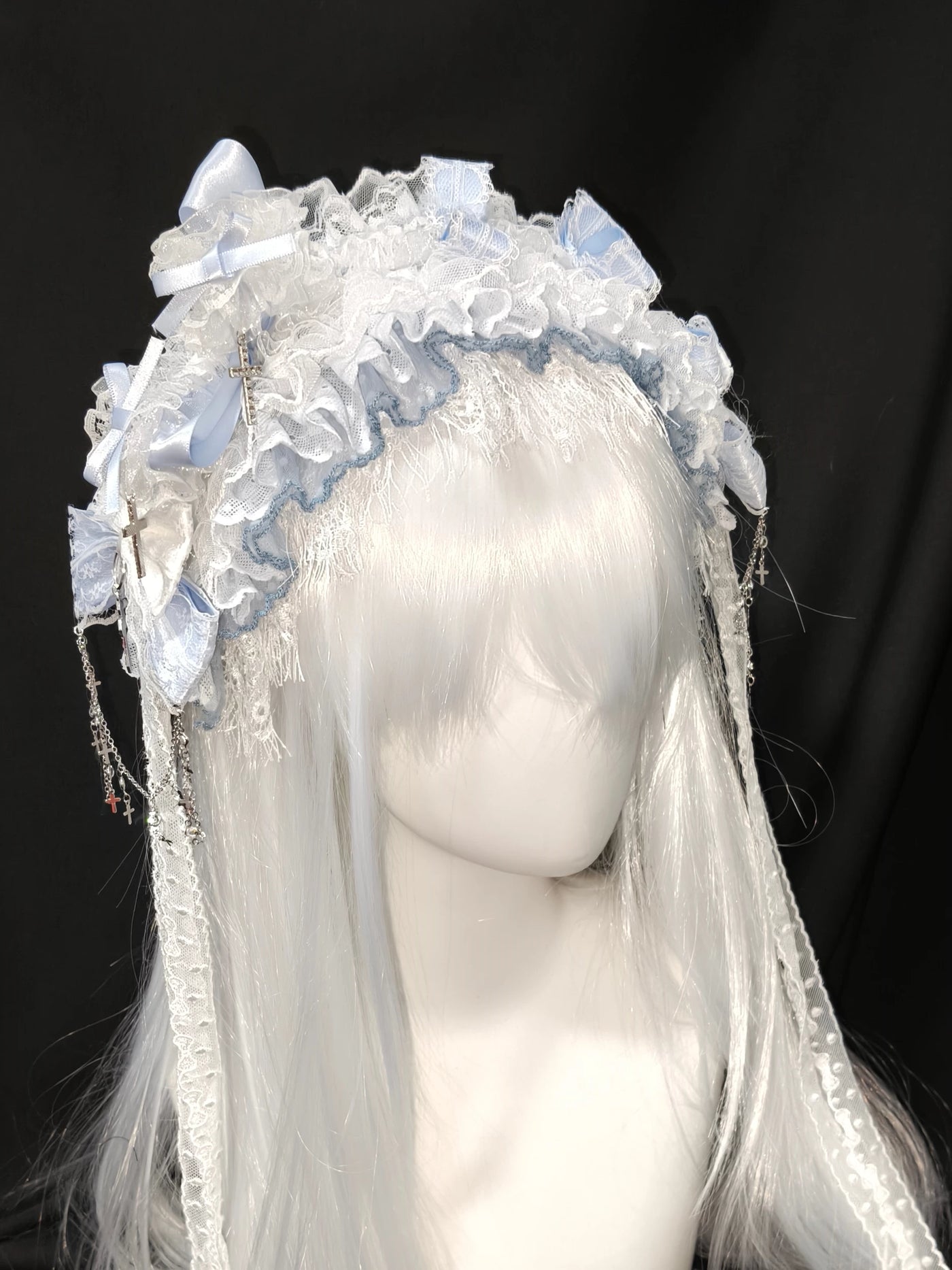 Dokisuru - Aqua Angel - Aqua-Blue Headband with White Angel Motif