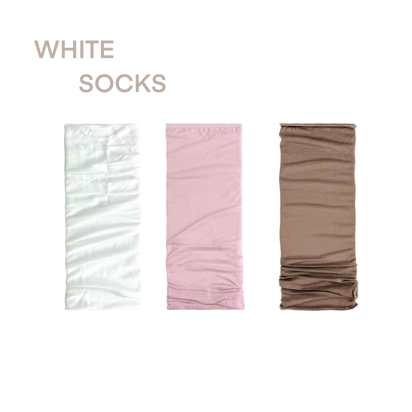 White Socks - Summer Scrunch - Mid-Calf Stirrup Socks with a Scrunched Shaft