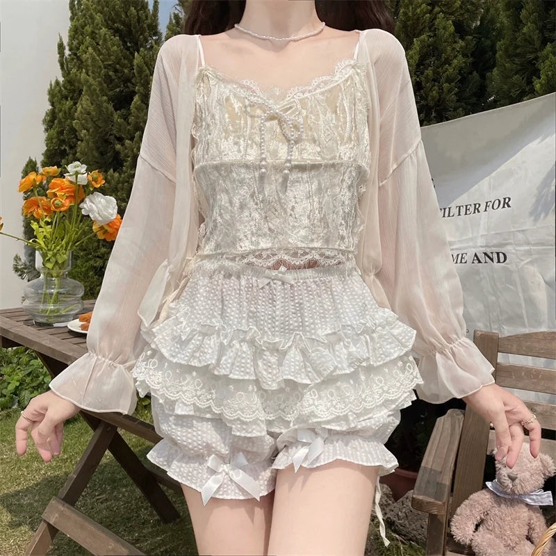 Sugar Girl - Daily Lolita Bloomers - Lace Leggings for Summer Wear Other Surprise
