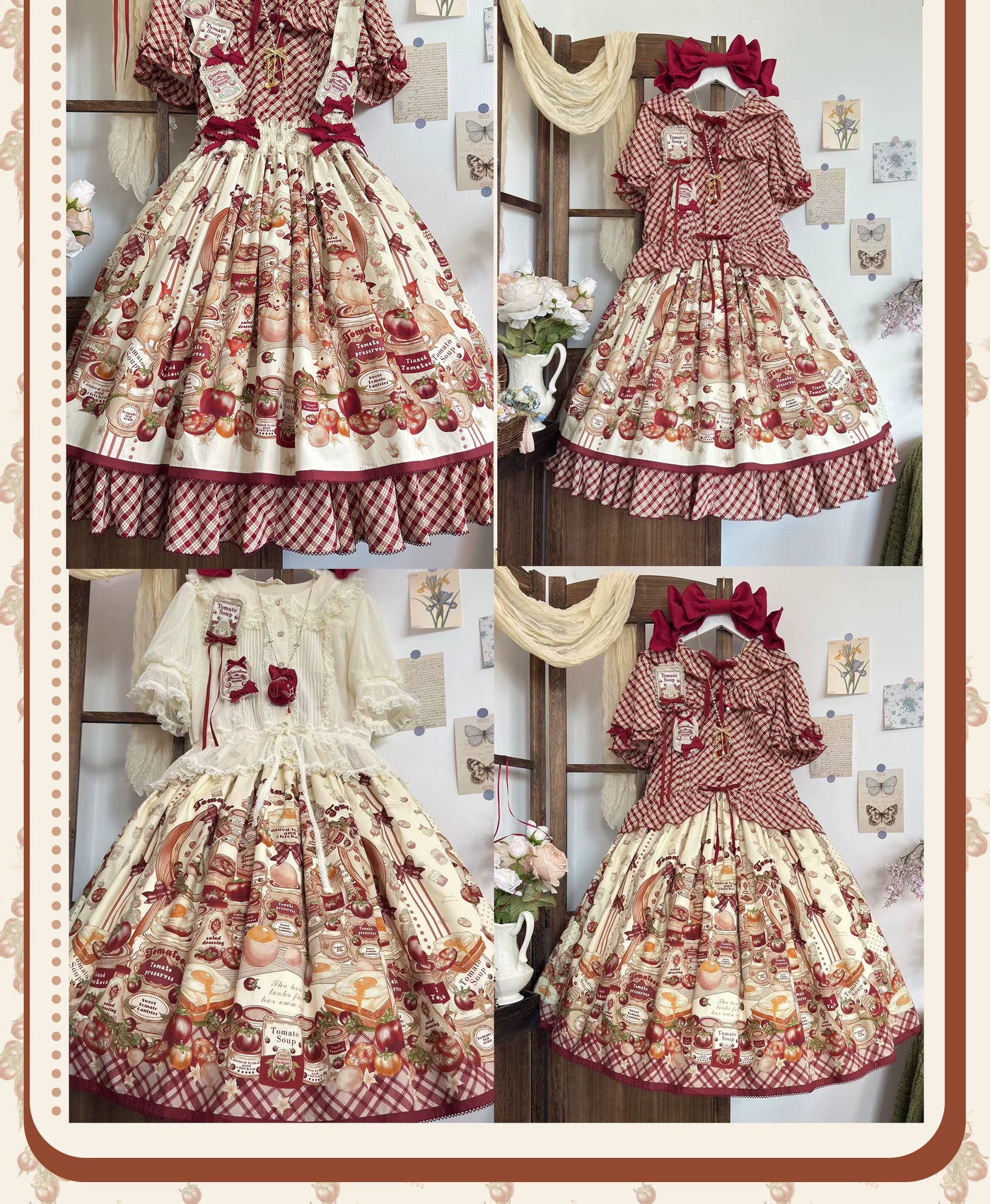 WF - Tomato Can - One-Piece Dress and Coordinate Pieces with Tomato Print