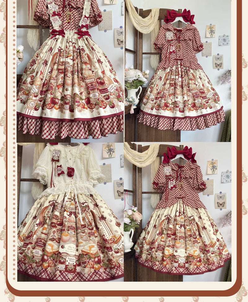 WF - Tomato Can - One-Piece Dress and Coordinate Pieces with Tomato Print