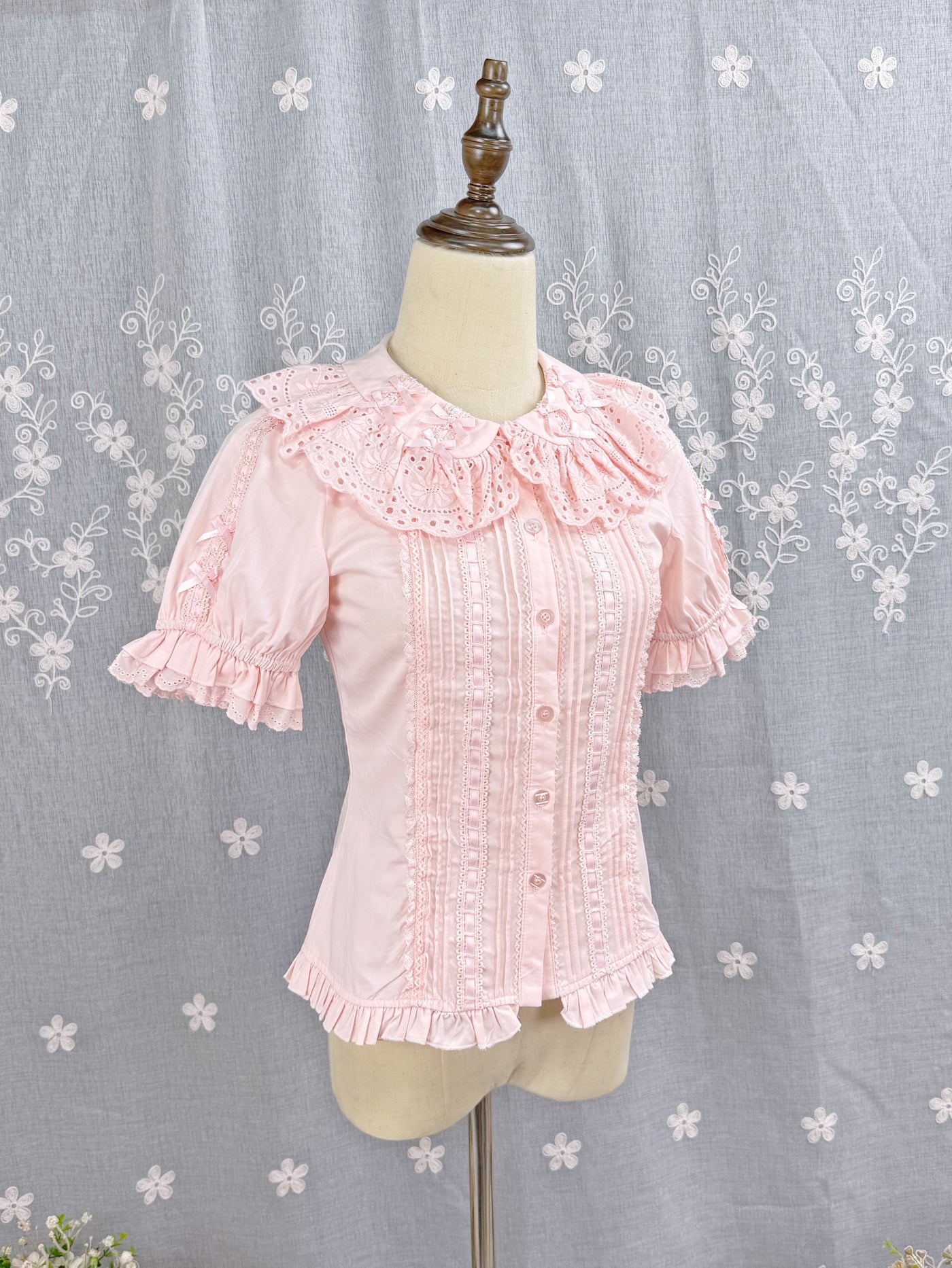DMFS Lolita - Sunflower - Sweet Lolita Peter Pan Collar Blouse, Cotton Fabric