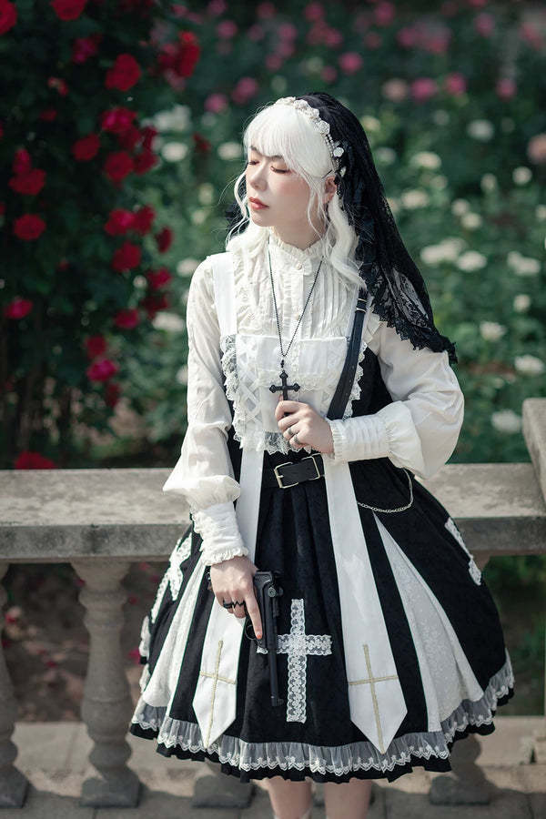 Infanta - Heaven's Breath - Cotton Jacquard Cross JSK