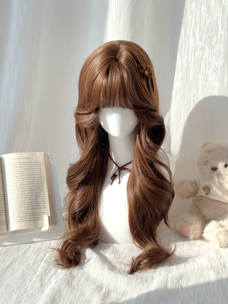 Kunkun Fish chocolate brown curly wig - view 5