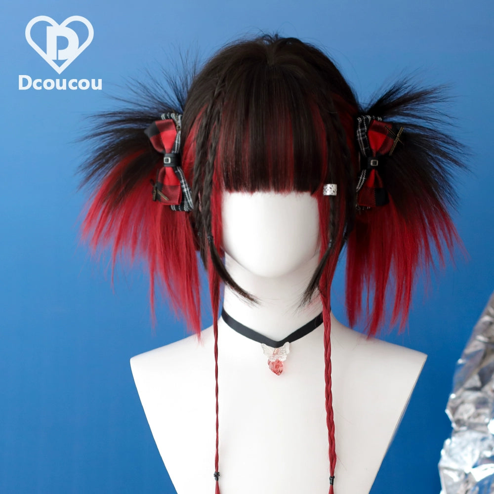 Dcoucou - Y2K Butterfly Hime - 50cm Double Ponytails Messy Style Wig