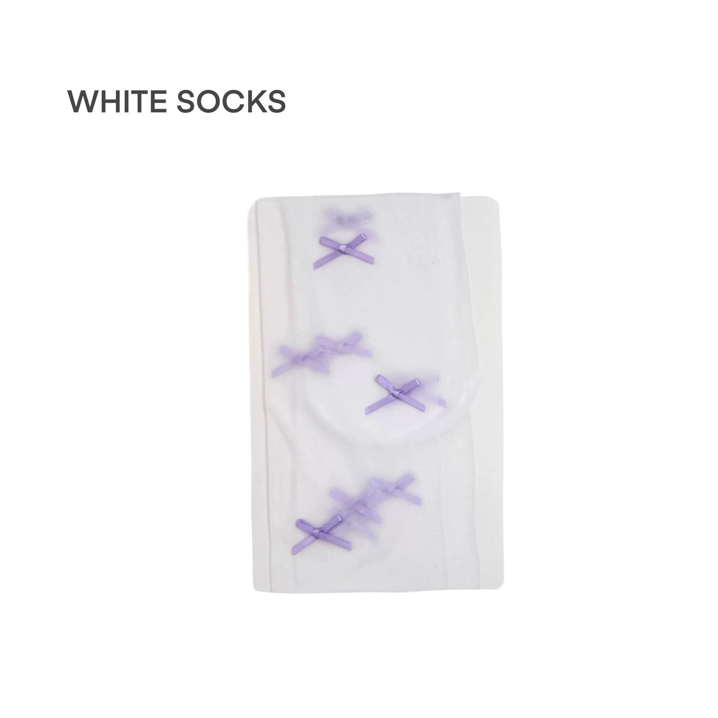 White Socks - Ballet Bow - Blue, White and Pastel Bow Tights with Lace Frills