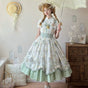 White Blouse + Green JSK / L