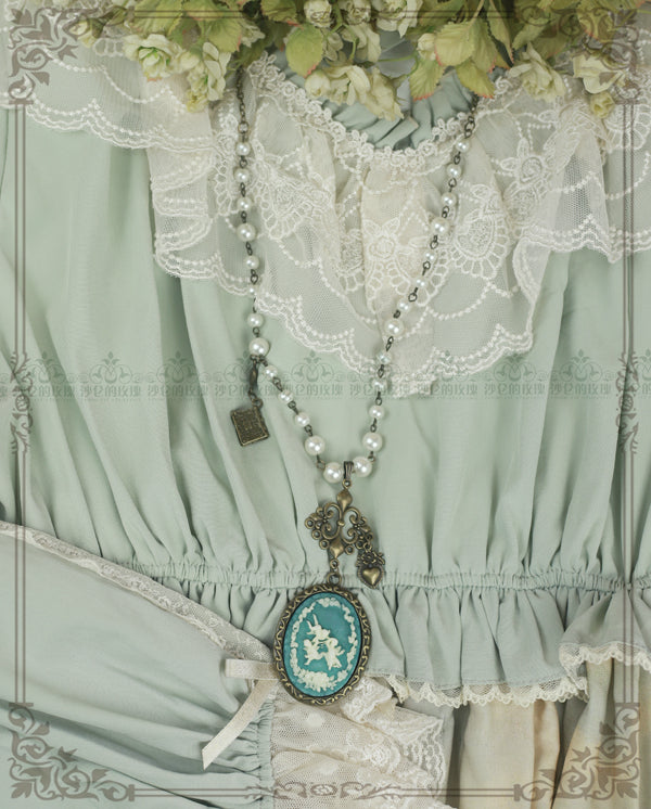 Rose of Sharon - British Style Cameo Lolita Necklace - Neckwear