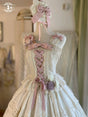 XS / Ivory Fitted camisole(with 3 bow pin and a strap)