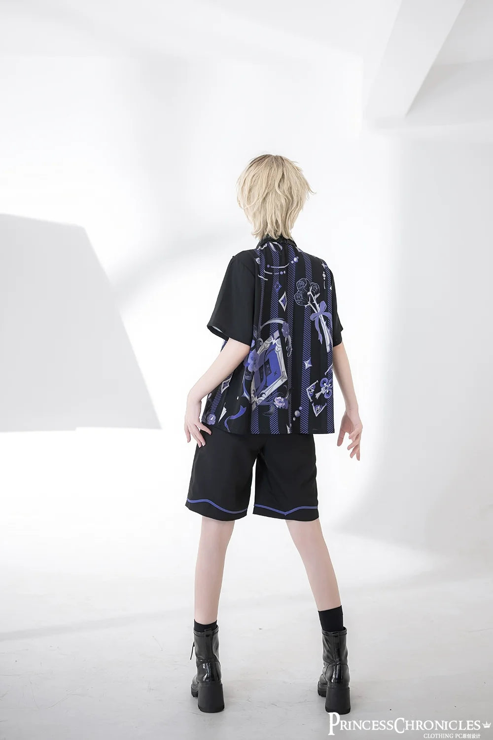 Princess Chronicles - Summer Ouji Lolita Print Loose - Shirt Outfit Innerwear