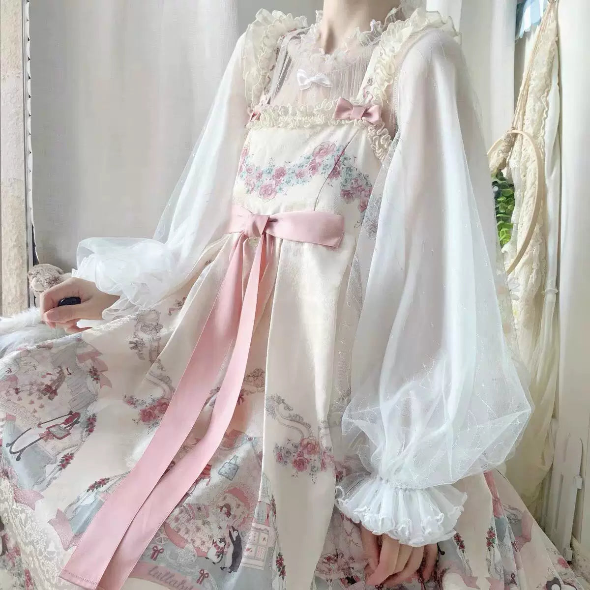 Sweetheart Dream Machine - Siren - Mesh Inner Layer with Lantern Sleeves