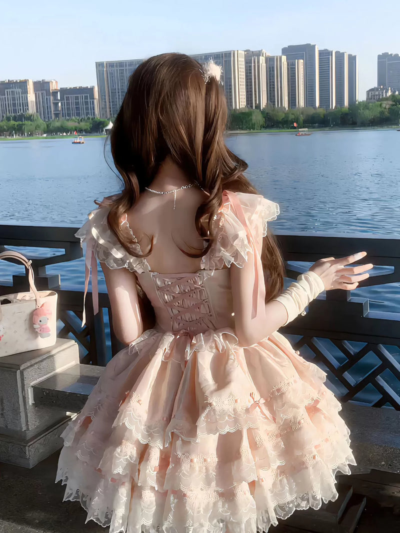 White Sugar Girl - Dreamy Butterfly Ballet Lolita Dress - Sweet