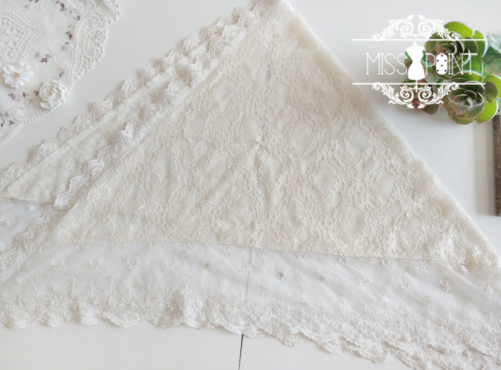 Miss Point - Rose Silhouette - Lace Bow KC Lolita Accessories