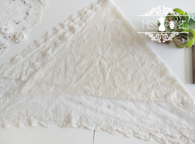 Miss Point - Rose Silhouette - Lace Bow KC Lolita Accessories