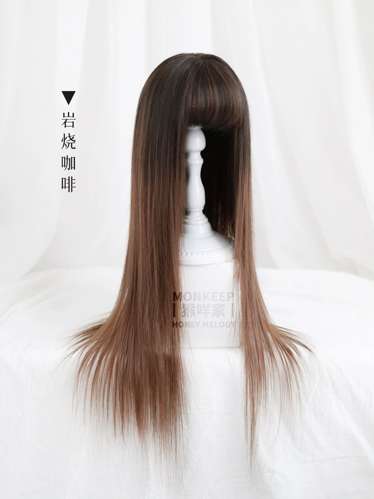 Spot MONKEEP Monkey Bajia, Melting Heart Crispy Pie 70cm Random Sex Girl Group Straight Broken Hair Top Bangs