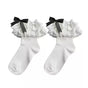 One Size / White with Black Bow - Short Version