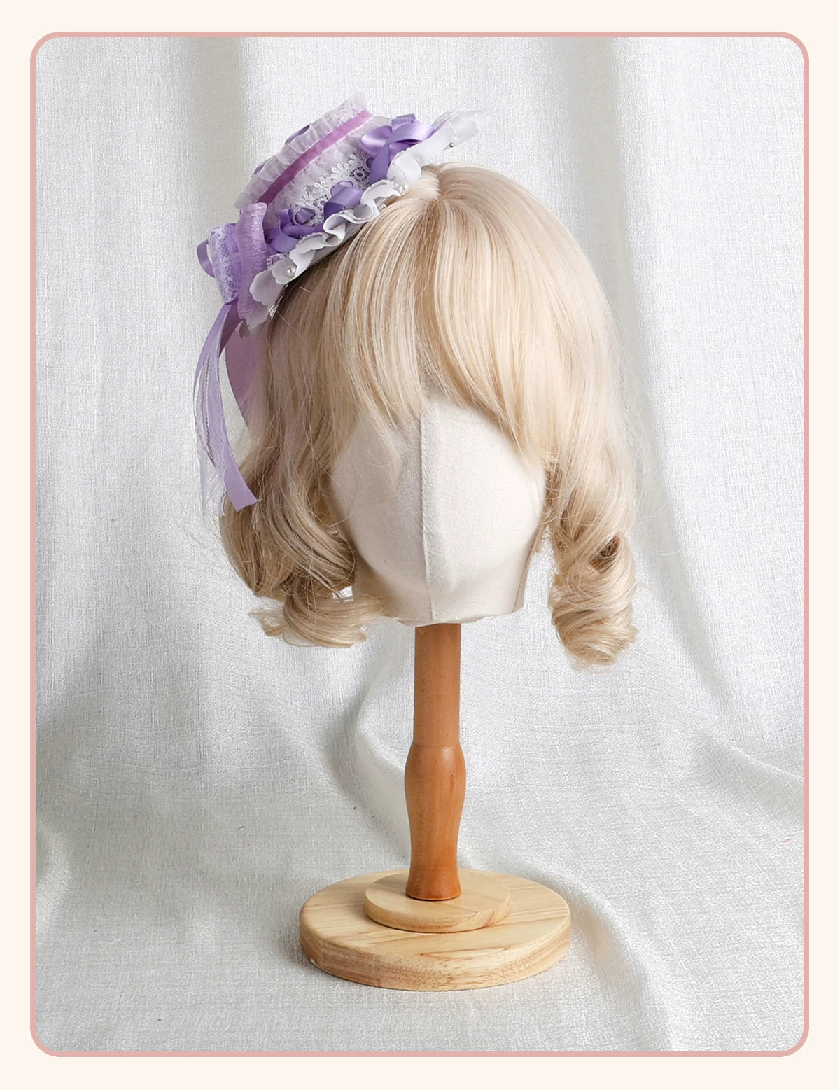 Stardust Rose - Taro Bridal - Purple Floral Headwear and Hand-Sleeve Options with Bows