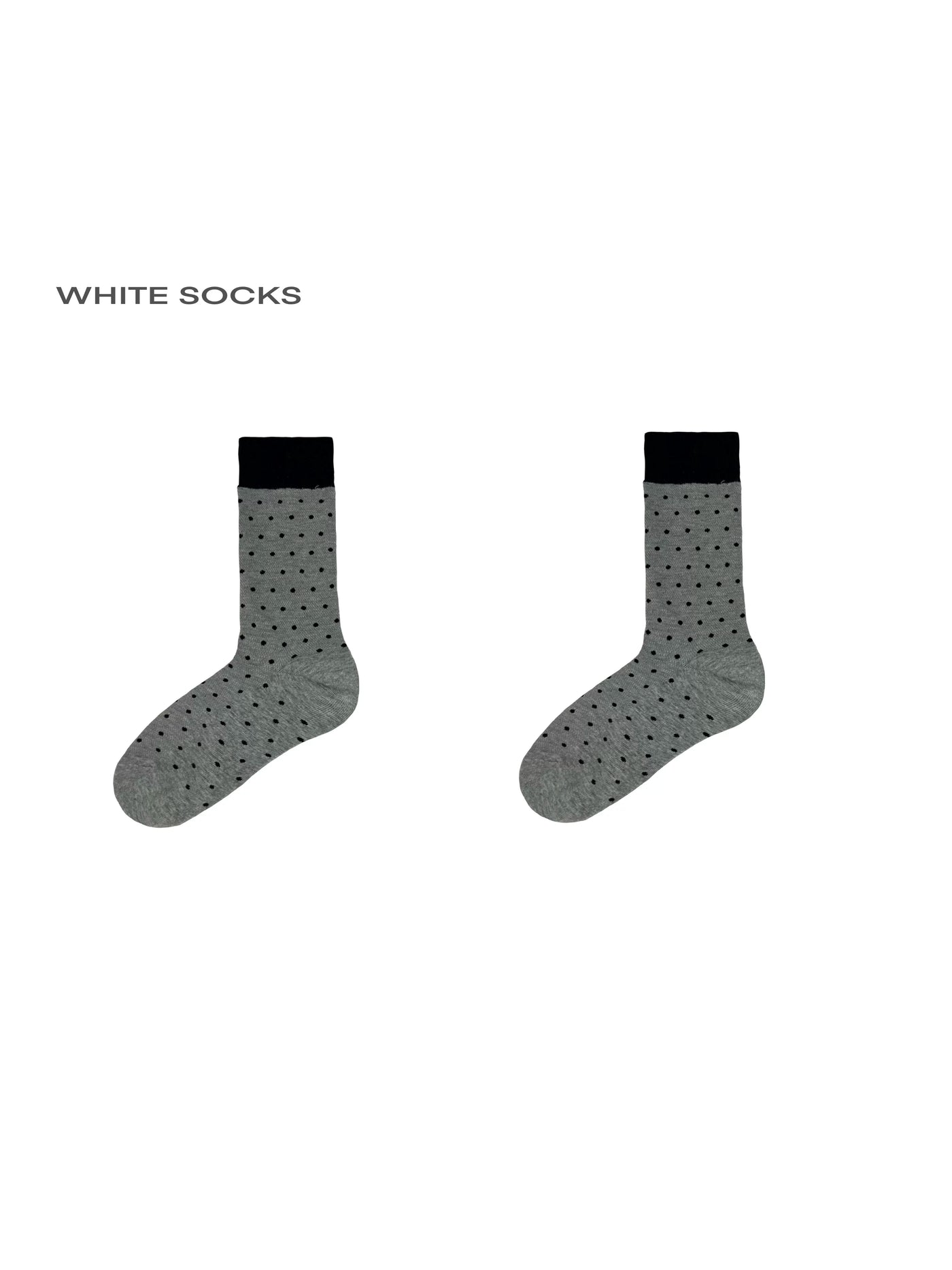 White Socks - Polka Dot Mesh - Slouch Socks