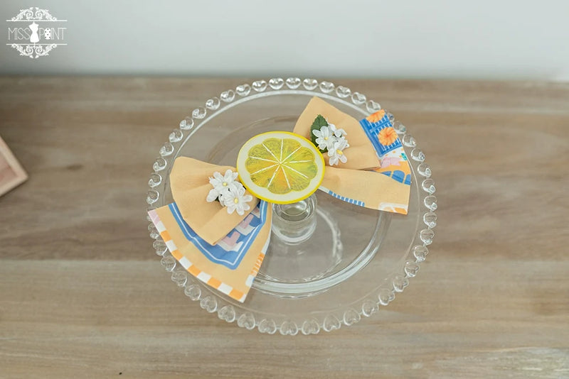 Daisy Lemon - Kawaii Lolita Lemon and Flowers Accessory yellow clip