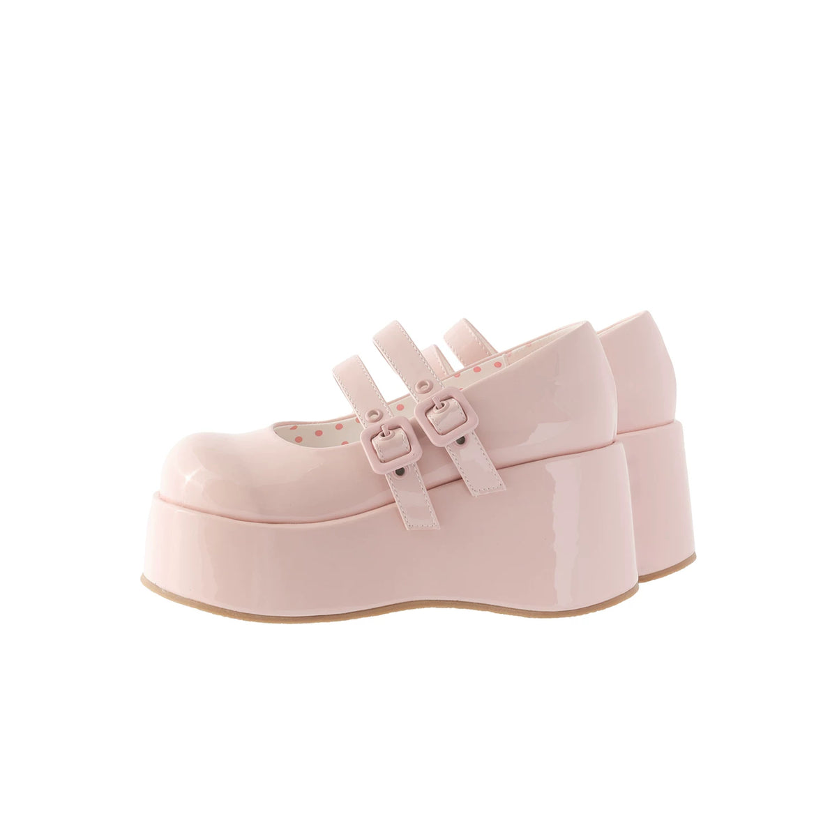 MODO double-buckle color-block platform Lolita shoes - view 4