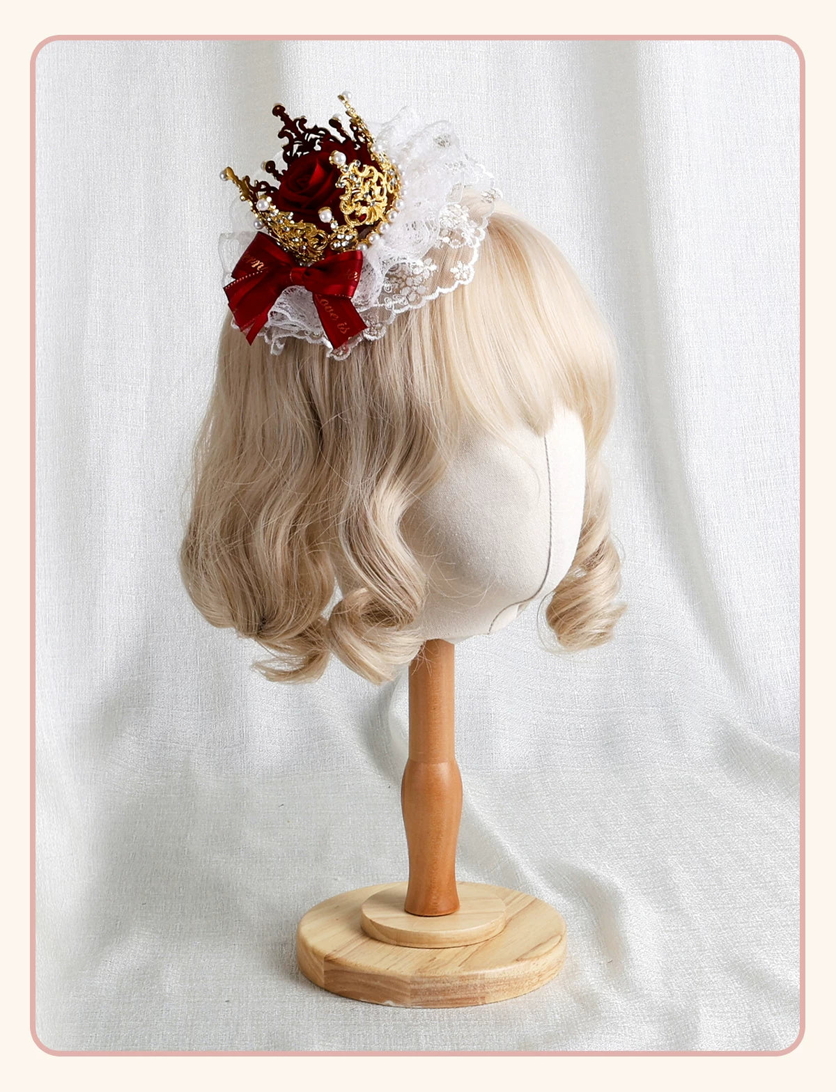 Stardust Rose - Rose Bow Collection - Headwear with red rose motifs
