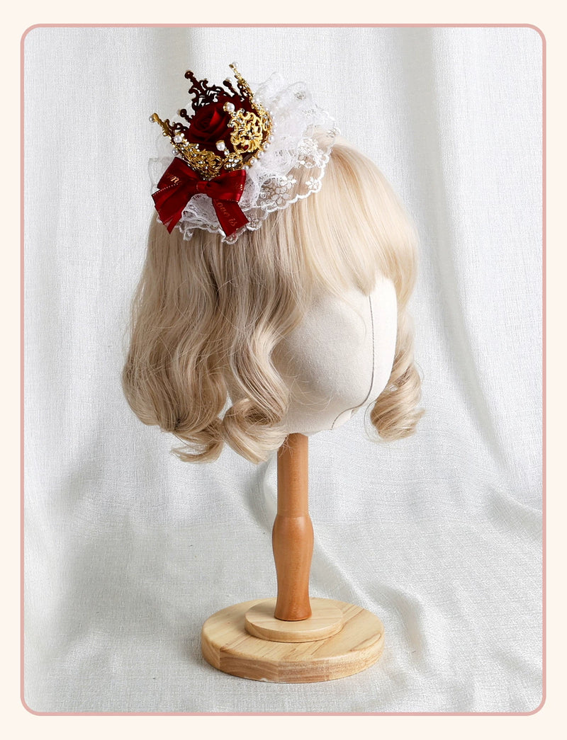 Stardust Rose - Rose Bow Collection - Headwear with red rose motifs