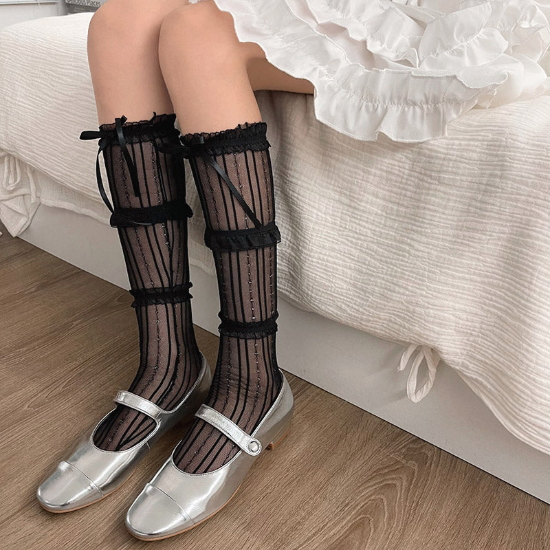 WAGUIR - Sweet Lolita Lace Thin Calf Socks - Socks
