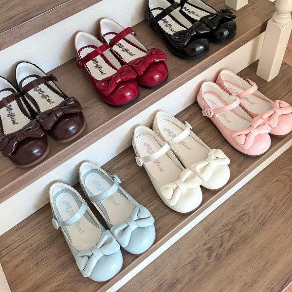 MODO Autumn Candy Square-Toe Bow Lolita Shoes – design details