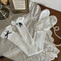 White over-the-knee socks / One Size