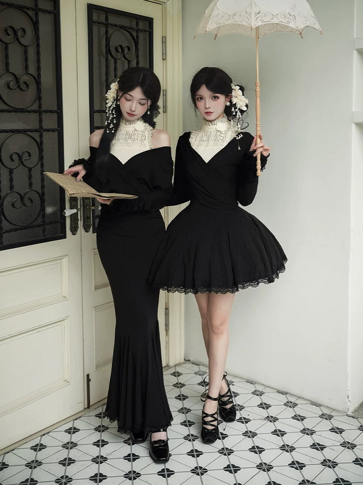 With PUJI - Unrequited Love - Lolita OP Dress, Knit Texture