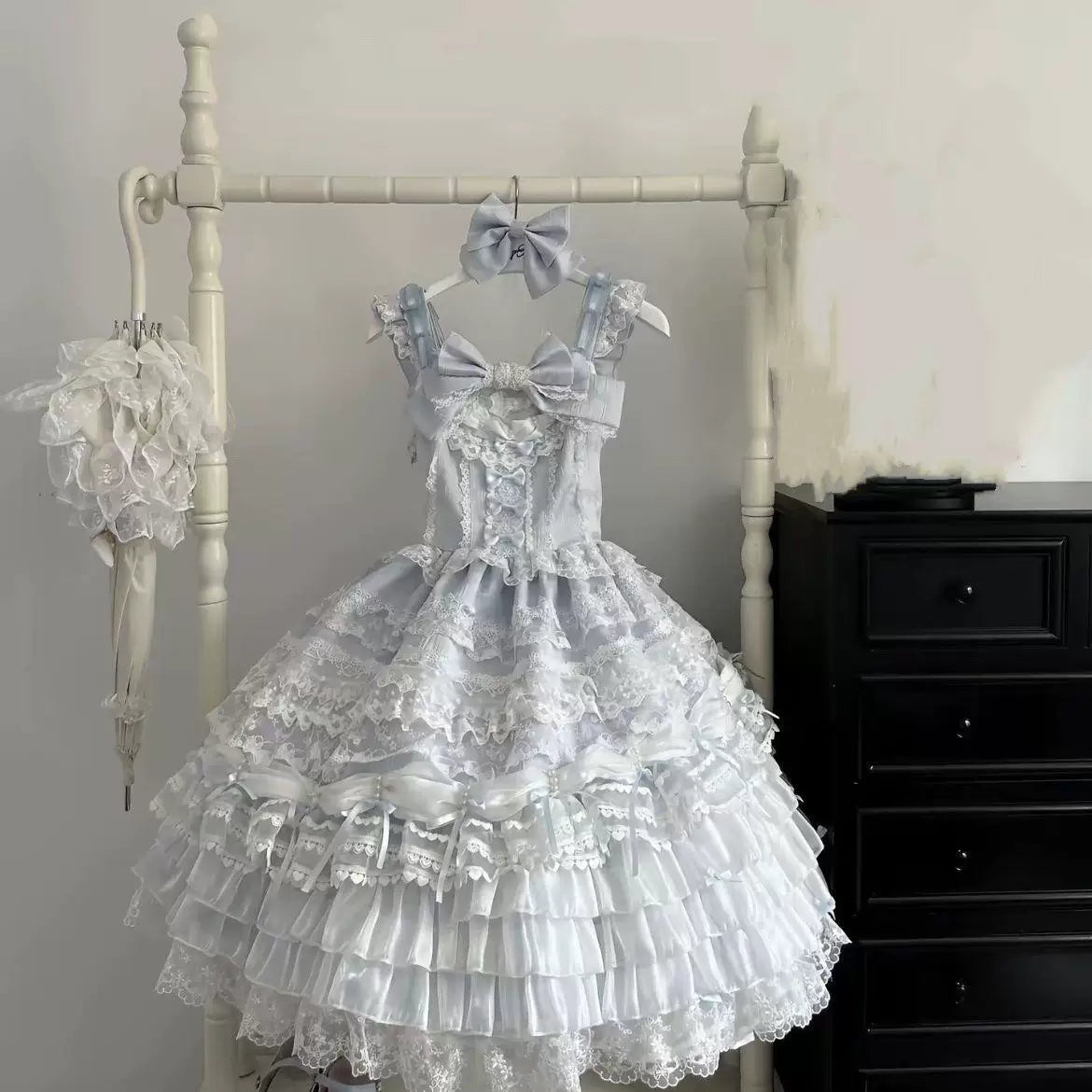 Sweetheart Dream Machine - Flower Wedding - Embroidered JSK with a Tiered Lace Skirt