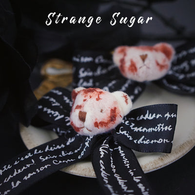 Strange Sugar - Gothic Headdress - Hallowen Skull Bat Hairclip Headwear