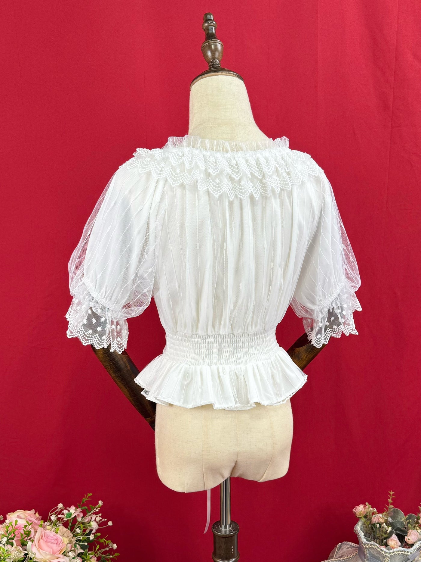 DMFS Lolita - Classic Lolita Shirt Short Sleeve - Chiffion Blouse Innerwear