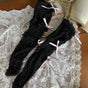 Black / pink comic socks, one pair / One Size