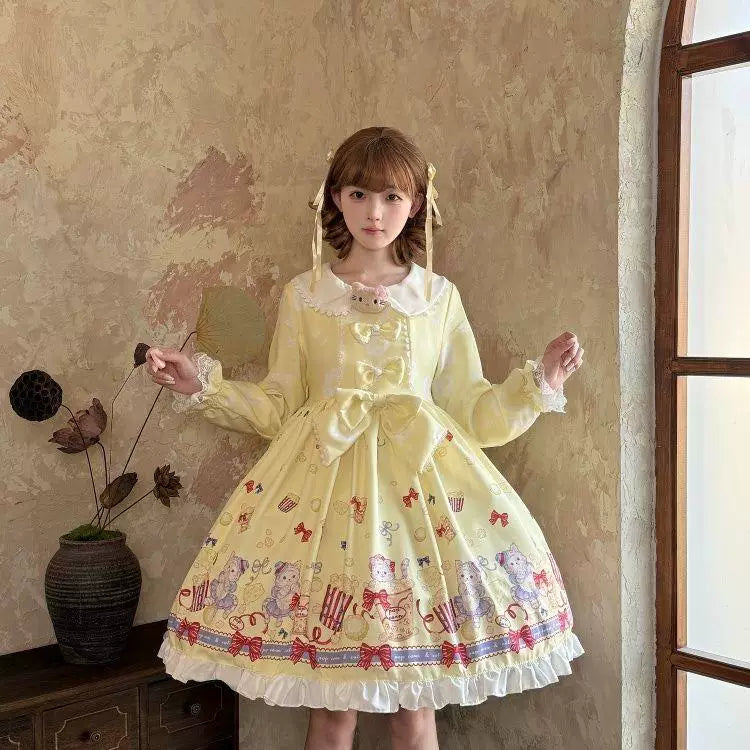 Sweetheart Dream Machine Doll Collar ruffle-trimmed Lolita OP dress