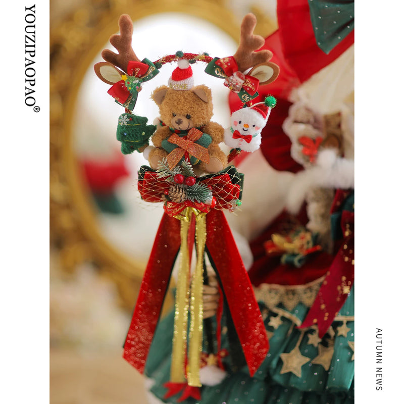 Christmas Light-Up Lolita Headwear & Accessory Options — Christmas Light-Up Bear & Antler Wand