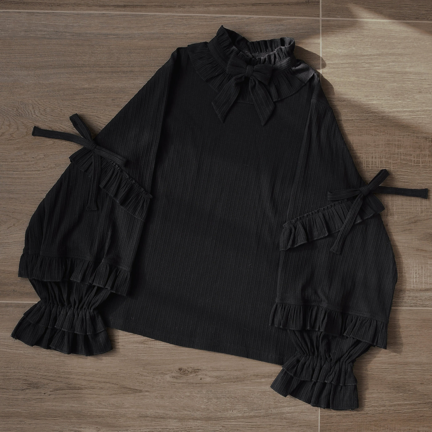 MIST - First Snow - Lolita Sweater with Ruffle Puff Sleeves