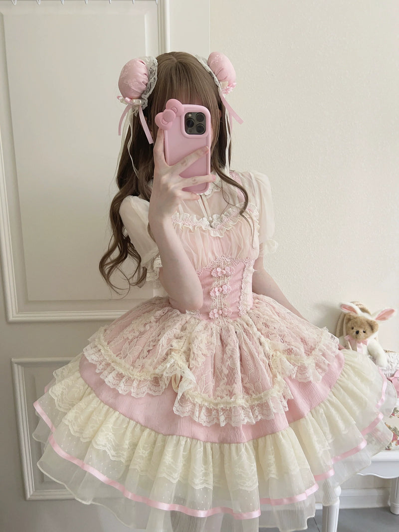 Sugar Girl - Hua Ji Fu Lei - Chinese Style Lolita JSK Dress Ballet Style Innerwear Set