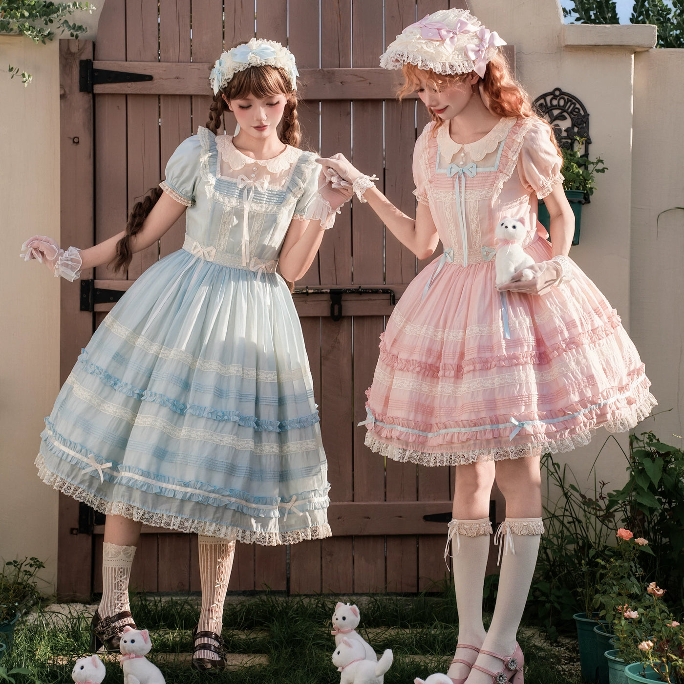 Pumpkin Planet - Perlita 2.0 - Short-Sleeve OP Dress with Embroidered Collar