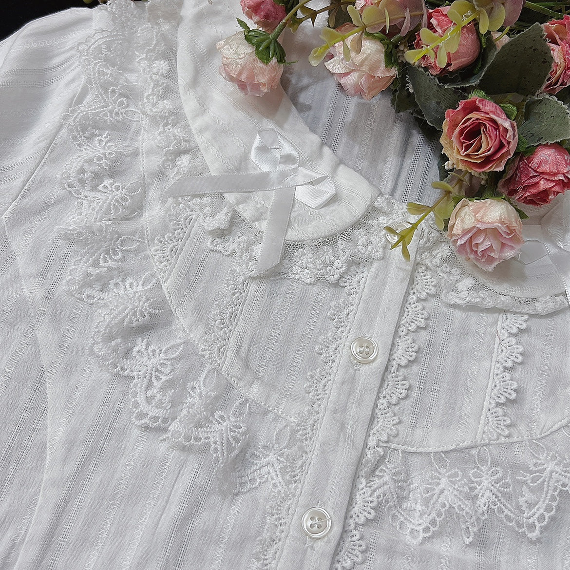 DMFS Lolita - Summer Short Sleeve Cotton Lolita - Blouse Innerwear