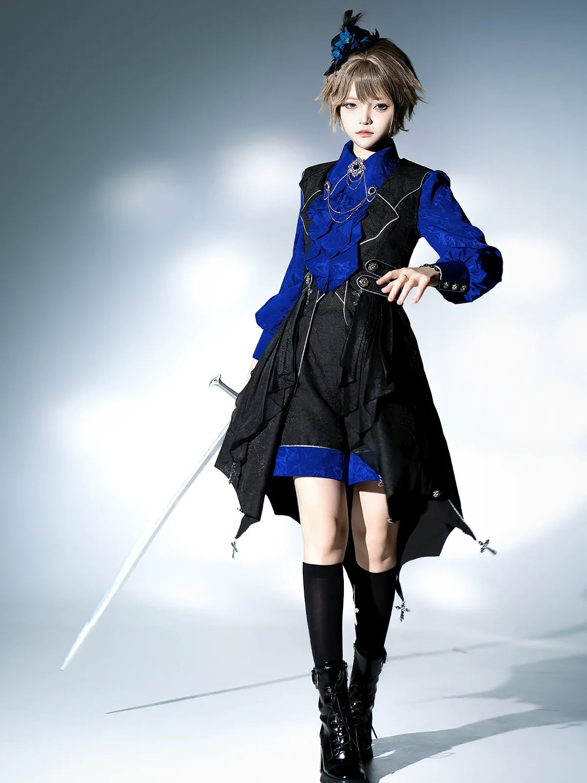 Your Princess - Knight's Code - Jacquard Ouji Fashion Vest Set, Detachable Jabot